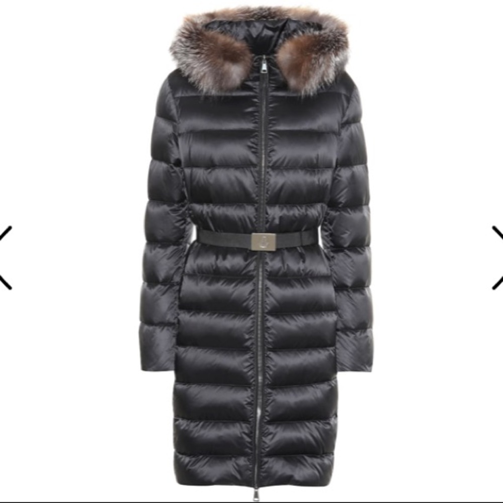 BNWT Moncler Tinviel Fur Trim Coat